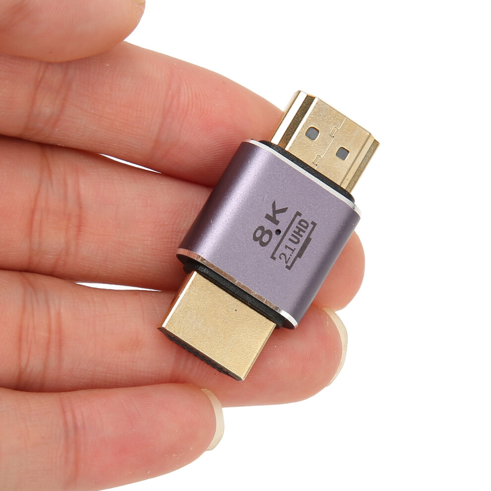 Fast 8K Hd Multimedia Interface Coupler 48Gbps Male To Male Adapter With Led 7891354523337