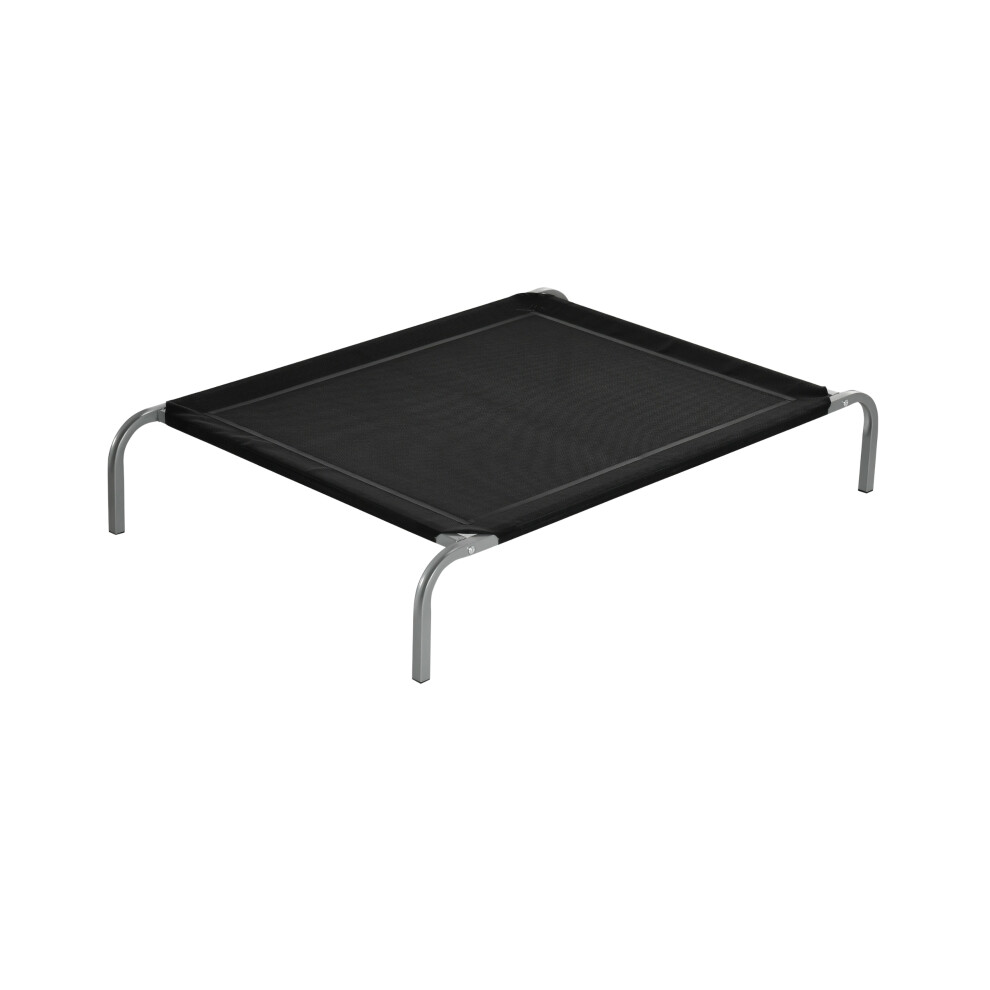 Raised Dog Bed Large Size Cooling Mesh Elevated Cot with Steel Frame Non-slip Feet 110x75x20cm Black-image-OPC-PMFBMW6-NEW