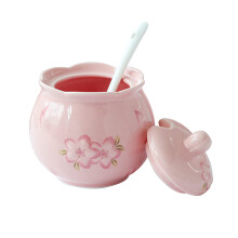 Ceramic Sugar Bowl With Lid And Milk Jug, Pink Creamer Jug Set, Sugar Jar And Cream Pitcher, Coffee Serving Set