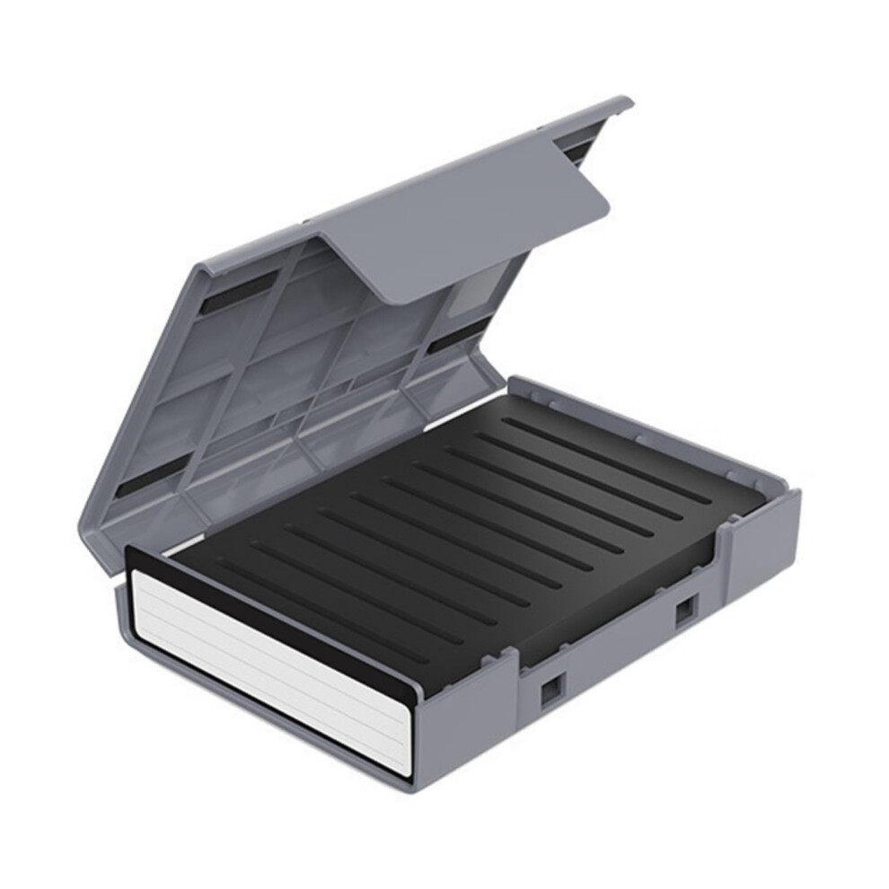 Hard Drives Carrying Case For 4X 2.5-Inch Drives Or 1X 3.5-Inch Drive Or 10 Disks Storage Bag Home Office Grey 9393856593118