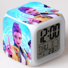 K-pop Demon Hunters Clock with LED Night Light(B)