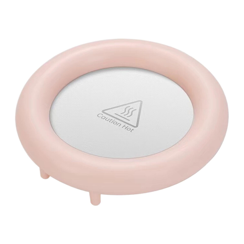 Constant Temperature Cup Warmer 55 Celsius, USB Powered Mug Coaster, Breast Milk Bottle Warmer, Pink, 4oz-8oz Compatible