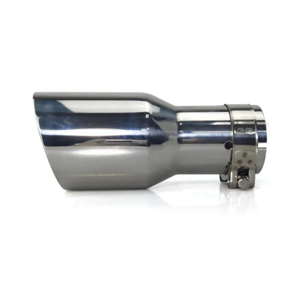 Car Tip Tail Muffler 20Cm Tailpipe Length 63Mm Inlet Exhaust Tip 2.5 Inch Inlet 3.5 Inch Outlet Black 9016109615961