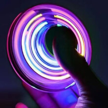 Fingertip-Fliegender Gyroskop-Spielzeug, LED-Farbiges Licht, 8x4cm, Blau
