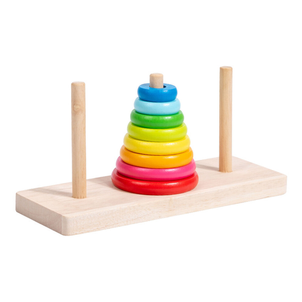 (8 layers of color) Building Block Tower Shape Recognition Toy For Children S Development-image-OPC-PMFBWRX-NEW