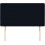 (Small Double Black)Plush Velvet Horizontal Lined Headboard 1