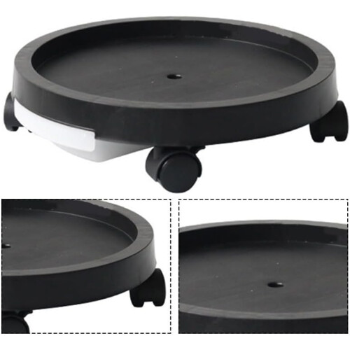 Flowerpot Tray Base With Rotating Wheels For Effortless Plant Relocation 400mm Diameter 2
