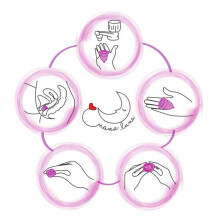 Soft Silicone Menstrual Cup for Women, Pink, S, 6.2x4.3cm