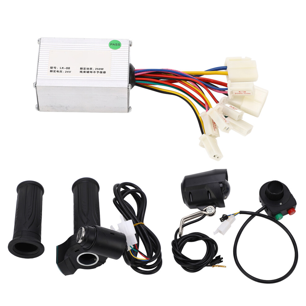 24V 250W Brushed Motor Throttle Handle Set With Lock For E-Bike & Scooter 4951354550931