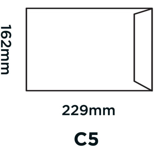 100 C5 100gsm Peel & Seal White Envelopes Blake 2