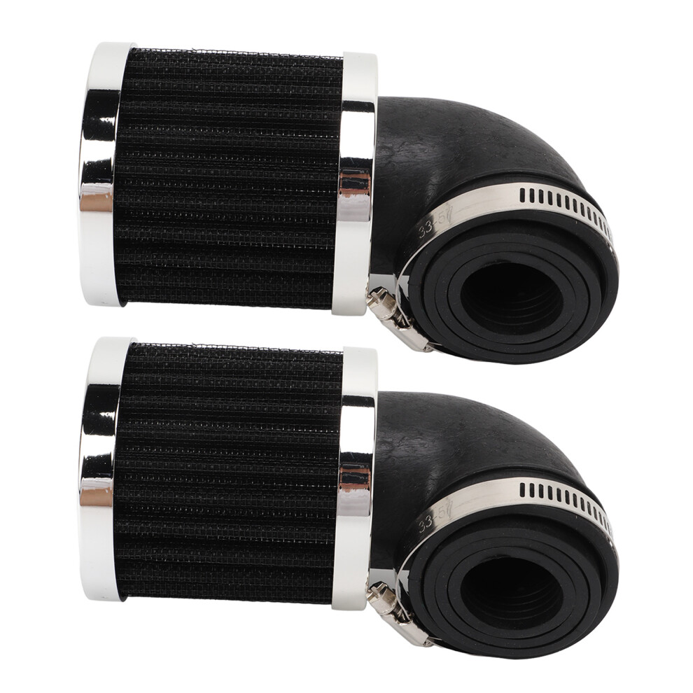 Efficient 90 Bend Air Filter For 28-48Mm Carburetor Â 2 Pcs Black 6921354551526