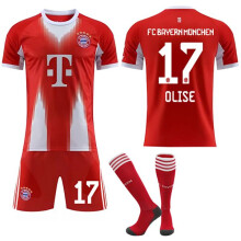 Bayern München Heimtrikot für Kinder und Erwachsene mit Stutzen Nr. 17 OLISE Nr. 17 OLISE 26