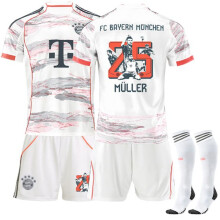 (28) Bayern München Memorial Edition Sporttrikot Kinder Erwachsene mit Socken Nr. 25 Müller Nr. 25 Müller