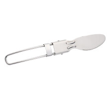 304 Stainl Steel Portable Lightweight Folding Utensil For Camping And Picnic, Spoon Cutlery, Foldable, Compact Design