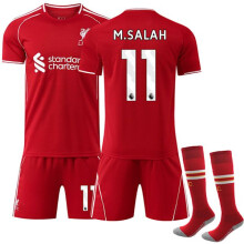(Nr. 11-26) Liverpool Heimtrikot für Kinder, Sporttrikot-Set Nr. 11 Salah 26