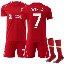 (Nr. 58 Wirtz – Erwachsene S) Liverpool Heimtrikot-Set für Kinder, Sporttrikot Nr. 7 Wirtz – Erwachsene