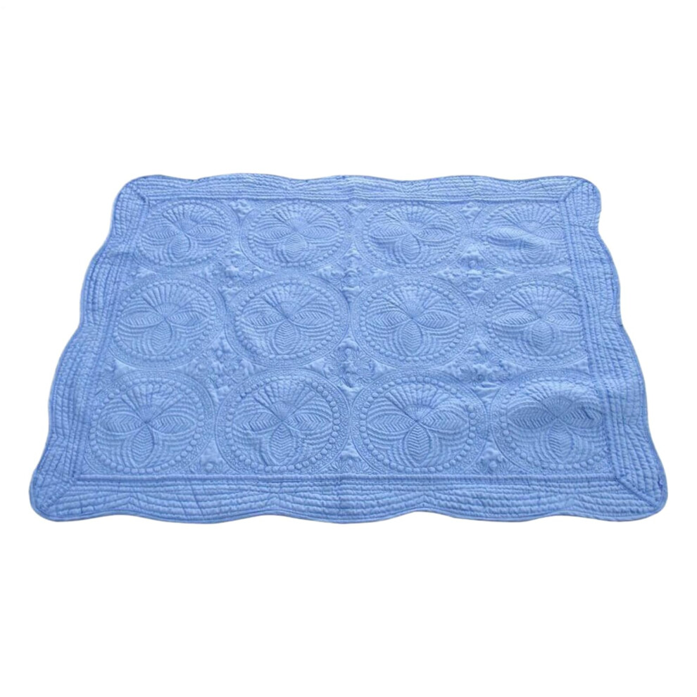 Baby Blanket Travel Blanket For Babies Unisex Soft Transportable Stroller Blanket Machine Washable Wadding Blue