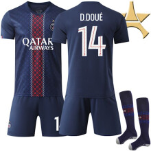 (24)Paris Saint-Germain Home 1 Star Sporttrikot Nr. 14 D.Doue 24