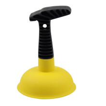 Sink Plunger And Drain Cleaner Tool Yellow Heavy-Duty Hair Remover For Unblocking Sinks And Showers