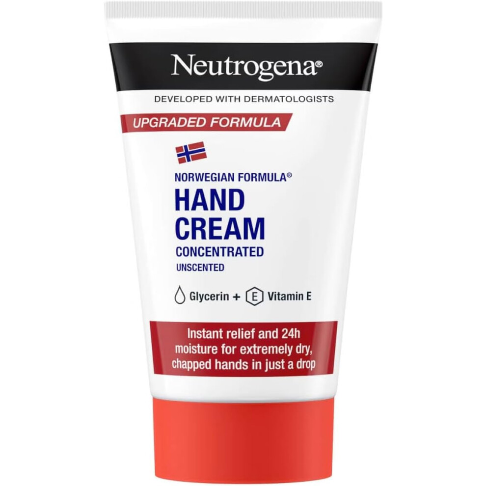 Cream Neutrogena Norwegian Formula Hand Concentrated Unscented |Immediate And Lasting Relief With Glycerin And Vitamin E - 75Ml