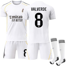 (26)Real Madrid Heim-Sportanzug für Kinder und Erwachsene Nr. 8 Valverde Nr. 8 26