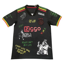 (L)21/22 Ajax 3rd Bob Marley Special Edition Camiseta deportiva para hombre negra Negra Negra L