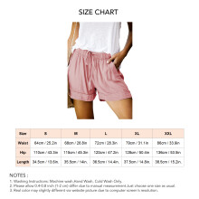 Pink XL Damen Baumwoll-Shorts mit Kordelzug 1 Stück