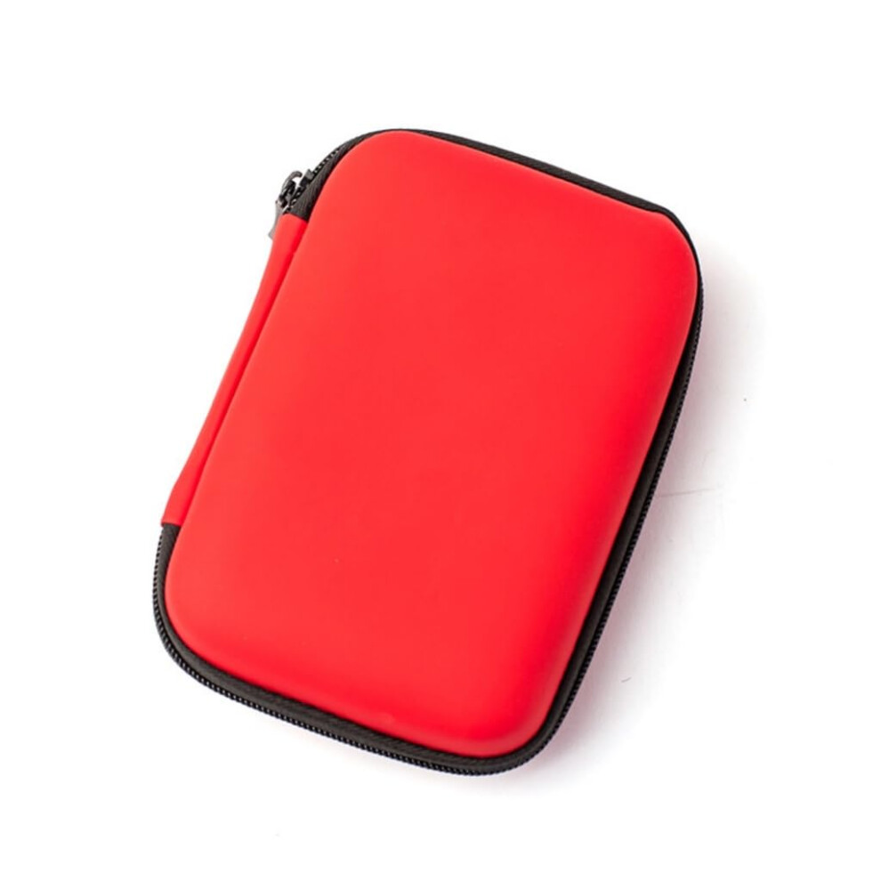 Portable EVA Carrying Case For 2.5-Inch External Hard Drive And Accessories, Red, Padded, Lightweight-image-OPC-PMFD7MC-NEW