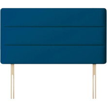 (Double Blue)Plush Velvet Horizontal Lined Headboard