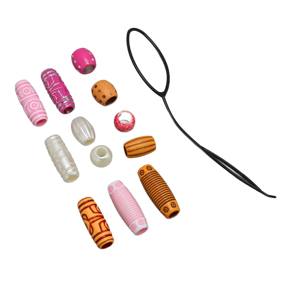 Unisex Colorful Retro Abs Hair Dreadlocks Braid Rings For Party & Wedding