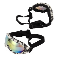 Dog Sunglasses UV Protection Red Lens Zebra Frame PC PVC 138g