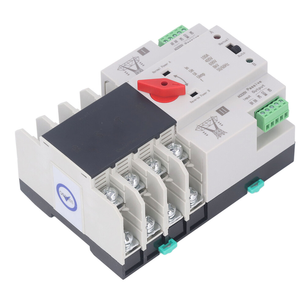 Dual Power Automatic Transfer Switch 4P 100A Ac400v Fast Switching 6931354603149