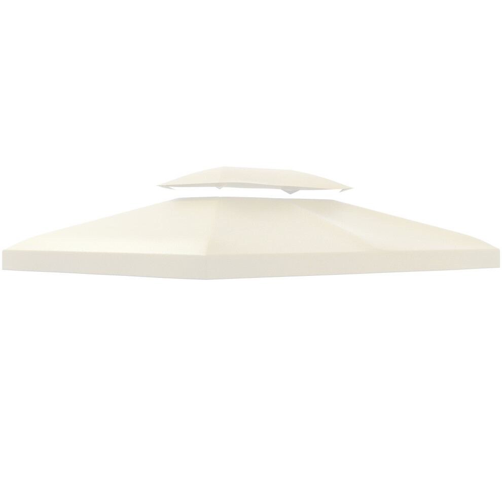 Garden Gazebo Roof Replacement Canopy 3x4m UV Cover Cream â Waterproof 2 Tier Top Canopy for Patio & Outdoor Shade-image-OPC-PMFFFZ9-NEW