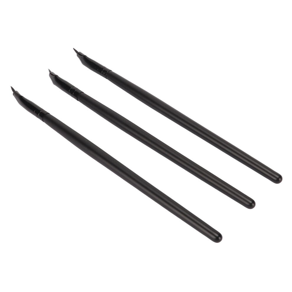 3pcs Ultra Fine Bent Eyeliner Brush Set for Professional Makeup