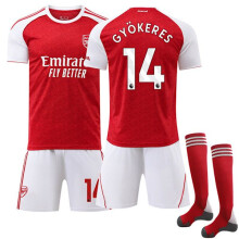 (Nr. 14 Gyökeres-26)25-26 Arsenal Home Kinder-Sporttrikot-Set mit Socken Nr. 14 Gyökeres 26