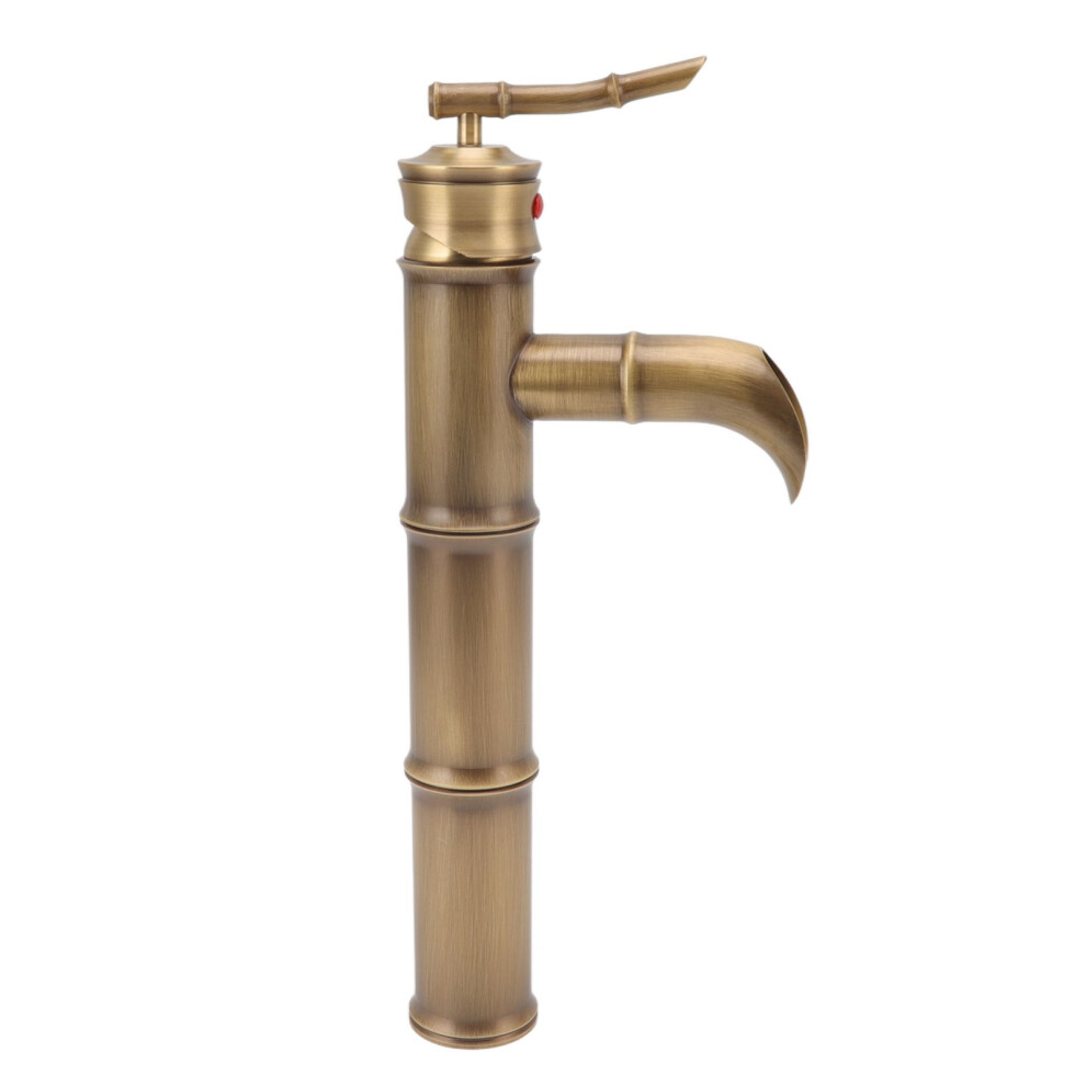Copper Antique Faucet Beveled Mouth 3 Sections Basin Sink Tap 4991354604661