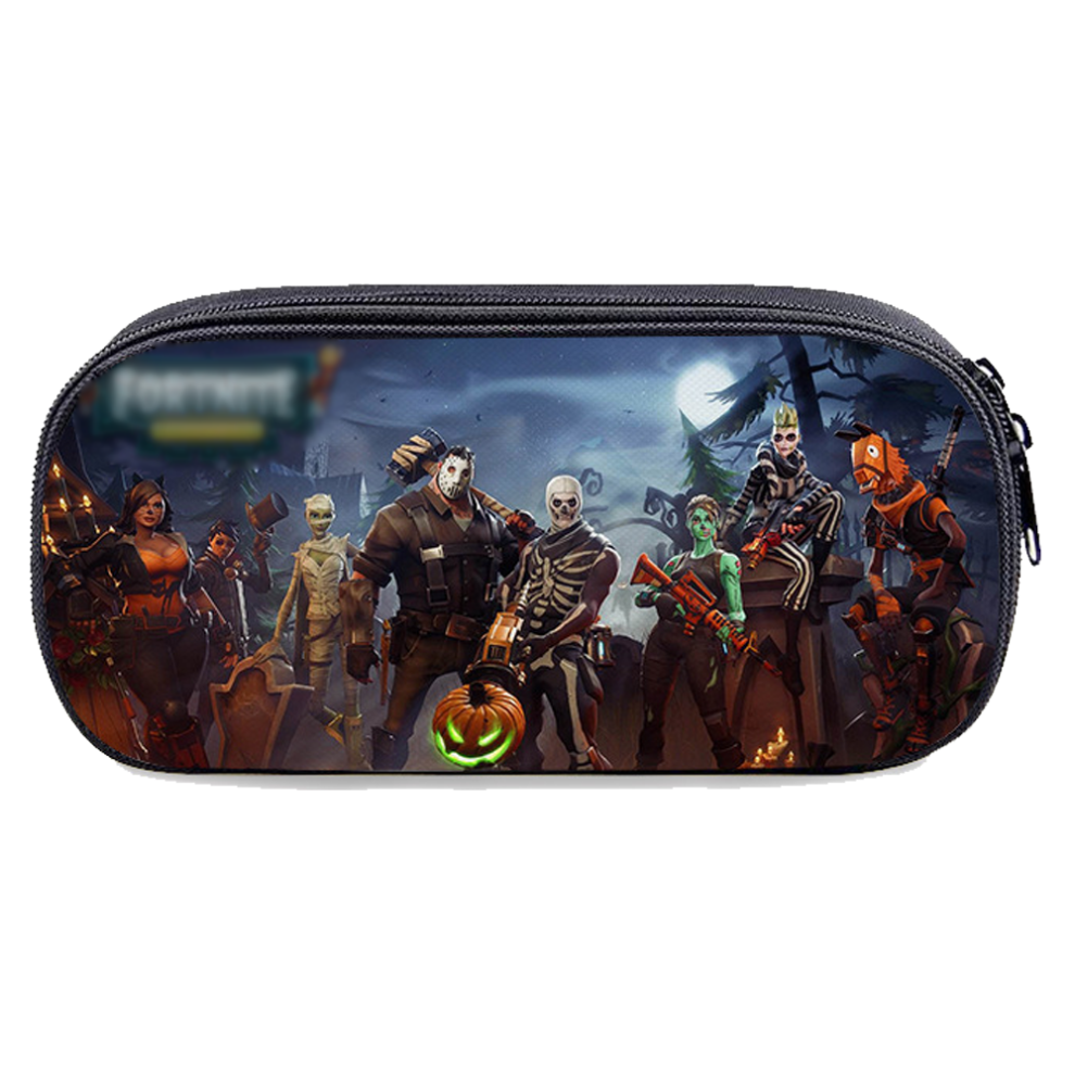 Cartoon custom pencil case large capacity pen case student pen box stationery bag