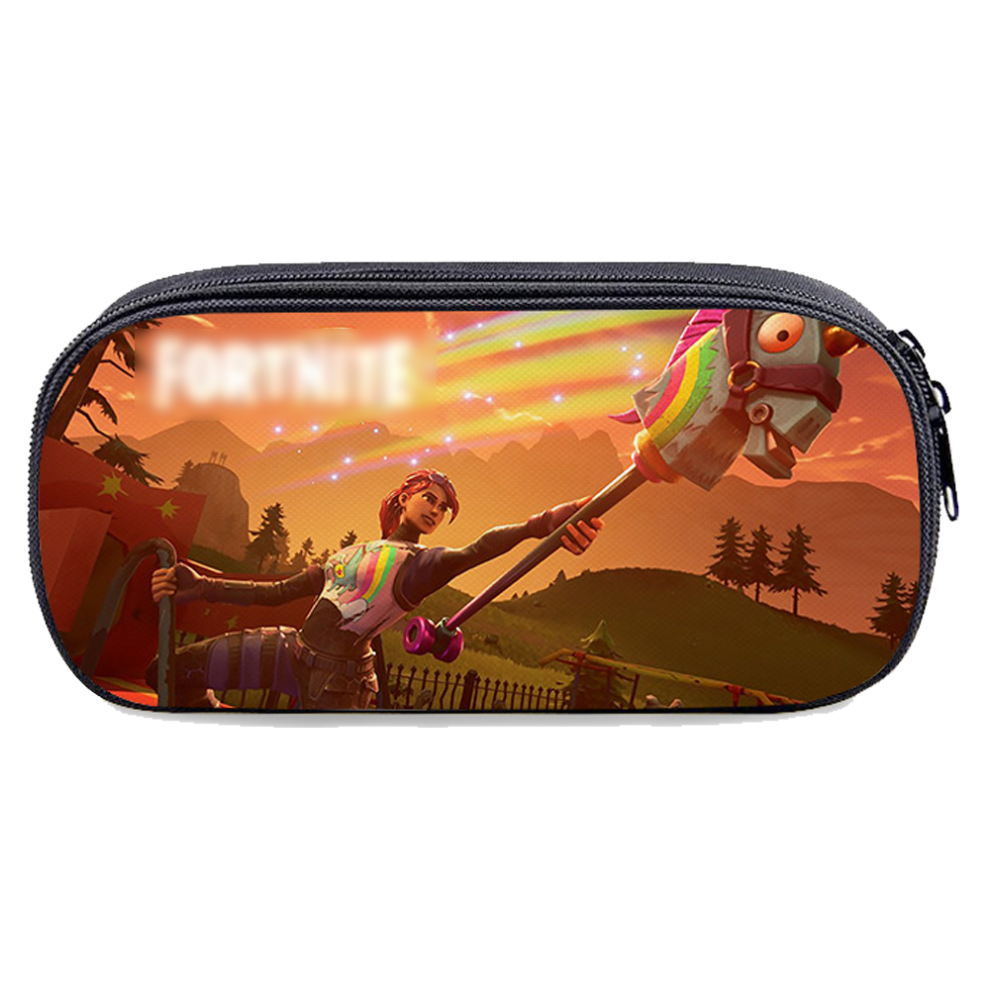 Cartoon custom pencil case large capacity pen case student pen box stationery bag
