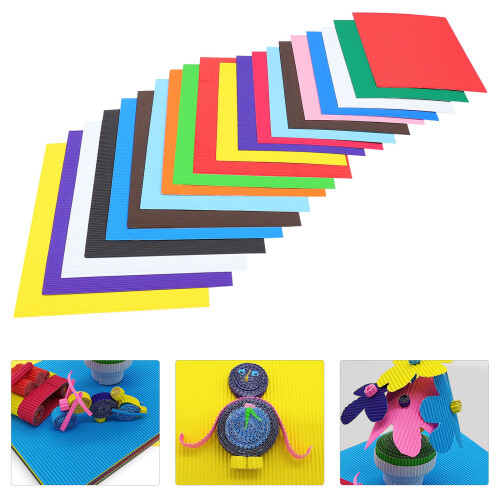 30 Bögen Wellpapier Handgemachtes Farbpapier Gemischter Stil 2