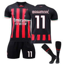 AC Mailand Heim-Trainingsanzug 22/23 Ibrahimovic - 11 - Ibrahimovic Kinder 28 (150-160 cm) 11 - Ibrahimovic