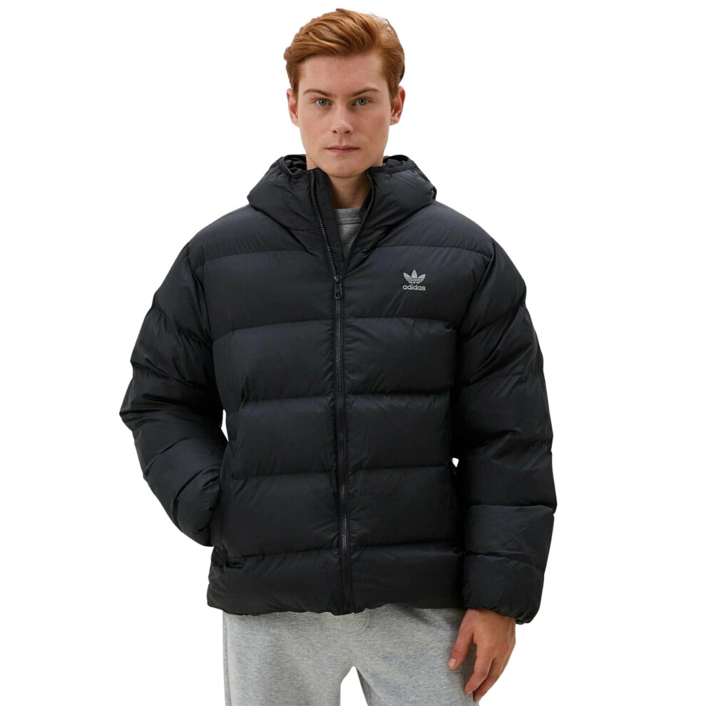 Adidas (Xs, ) Originals Mens Hooded Puffer Jacket Black
