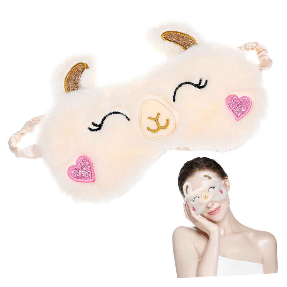 Alpaca Design Mask Blackout Eye Cover Adjustable Blindfold For Women Lightproof Sleeping Aid Gift