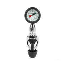 Scuba Diving Cylinder Pressure Gauge, Brass Material, 300 Bar Luminous Dial, Silver And Black Spare Part, 1 Piece