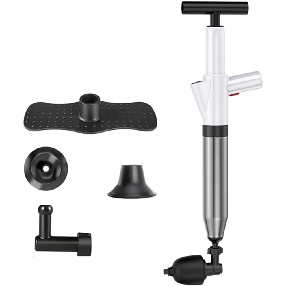 Toilet Plungers High Pressure Air Drain Blaster Manual Pneumatic Dredge Unblocker For Clogged Pipe Stainless Steel 9084446592931