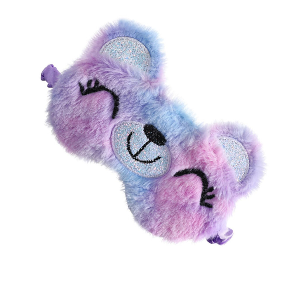 Light Plush Bear Sleep Blindfold Soft Nap Eye Mask For Travel And Office Weight Headband With Blocking