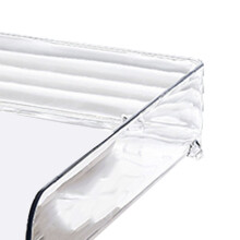 Large Transparent Plastic File Organizer 26.5x33x7.5cm Stackable Desktop Storage