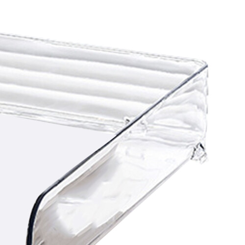 Large Transparent Plastic File Organizer 26.5x33x7.5cm Stackable Desktop Storage