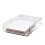 Large Transparent Plastic File Organizer 26.5x33x7.5cm Stackable Desktop Storage 12