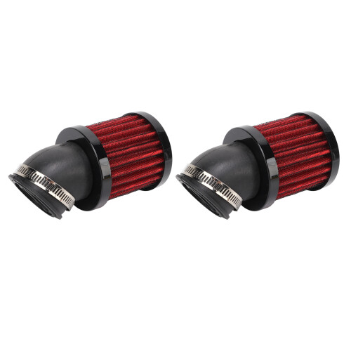 45-Bogen-Luftfilter 28-48mm GPZ/KZ Schwarz Rot