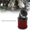 45-Bogen-Luftfilter 28-48mm GPZ/KZ Schwarz Rot 4
